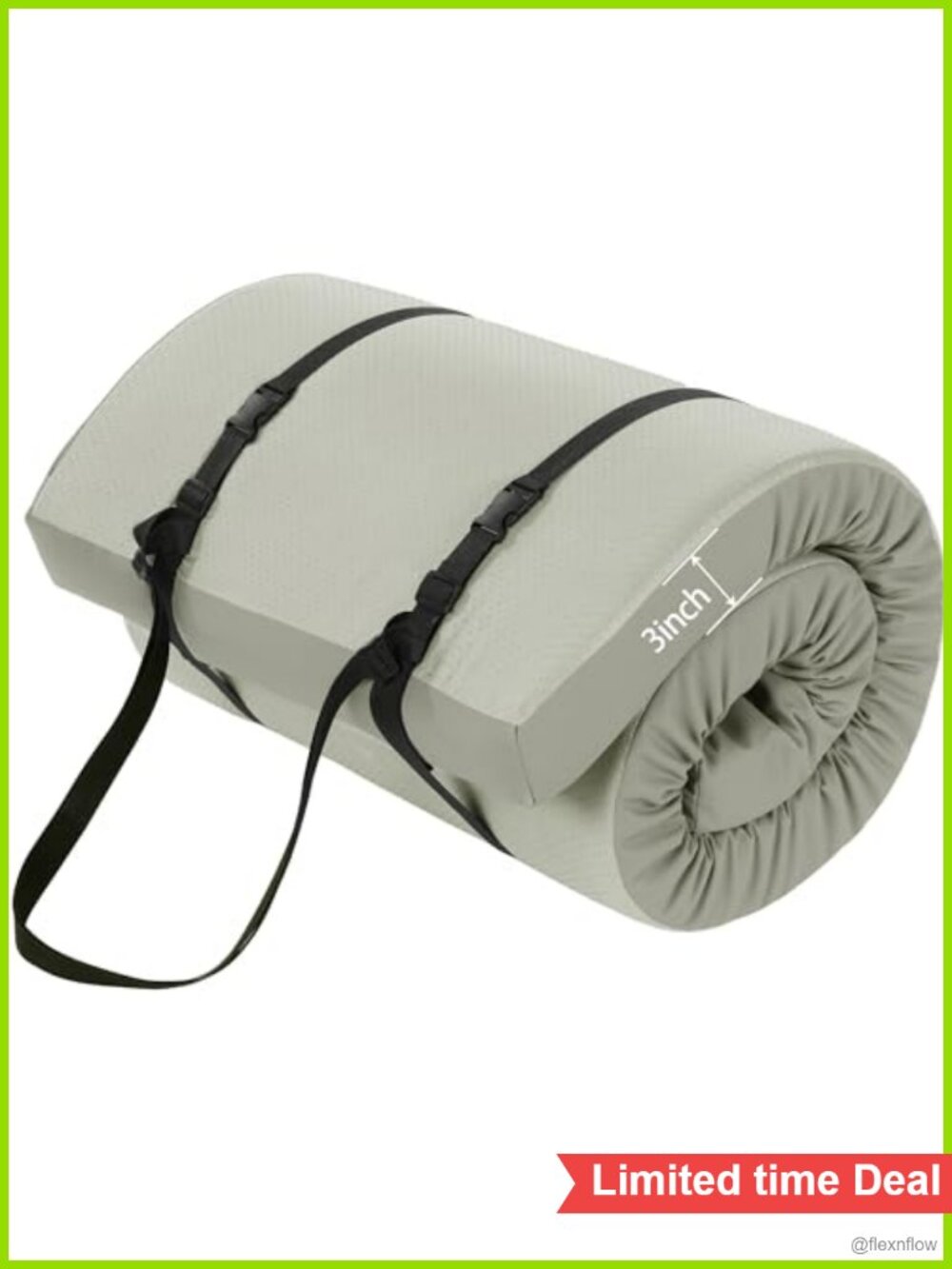 Extra Thick Pilates Mat 3 Inch with Carrying Handles
